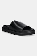 Calvin Klein Jeans klapki FLAT MOLDED SANDAL SLIDE damskie kolor czarny YW0YW01710