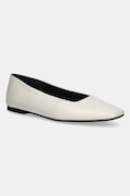 Шкіряні балетки Calvin Klein FLAT BALLERINA - LTH колір бежевий  HW0HW02463