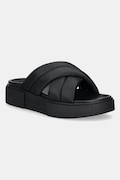 Παντόφλες Tommy Jeans FLATFORM SANDAL χρώμα: μαύρο, EN0EN02775