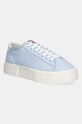 Tenisky Tommy Jeans FLATFORM CANVAS SNEAKER dámske, EN0EN02792