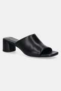 Kožené šľapky Vagabond Shoemakers PIPER dámske, čierna farba, na podpätku, 5921-201-20