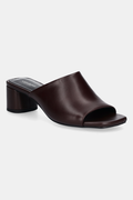 Kožené šľapky Vagabond Shoemakers PIPER bordová farba, na podpätku, 5921-201-38