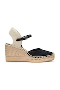 Lauren Ralph Lauren espadryle Robby kolor czarny na koturnie 802961836001