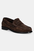 Μοκασίνια σουέτ Tommy Hilfiger CLASSIC HILFIGER SUEDE LOAFER χρώμα: καφέ, FM0FM05363
