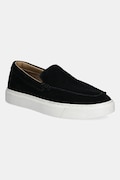 Calvin Klein mocasini din piele intoarsa MOCCASIN SUEDE barbati, culoarea negru, HM0HM01794