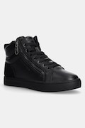 Kožené tenisky Calvin Klein Jeans CLASSIC CUPSOLE ZIP MID IN čierna farba, YM0YM01156