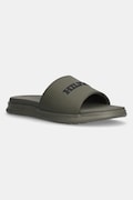 Tommy Hilfiger klapki DUAL DENSITY HILFIGER POOL SLIDE męskie kolor zielony FM0FM05430