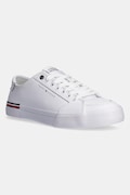 Tommy Hilfiger sneakers in pelle CORE CORPORATE VULC LEATHER colore bianco FM0FM05399