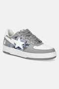 A Bathing Ape leather sneakers BAPE STA #2 M2 men's gray color 1K80191302