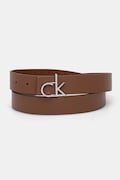 Шкіряний ремінь Calvin Klein жіночий колір коричневий K60K613074