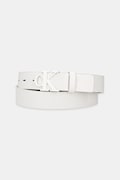 Calvin Klein Jeans pasek skórzany damski kolor beżowy K60K613125
