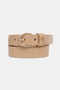 Tommy Hilfiger pasek skórzany damski kolor beżowy AW0AW16836