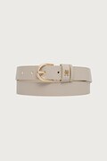Tommy Hilfiger pasek damski skórzany beżowy AW0AW16836