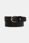 Kožený opasok Tommy Hilfiger čierna farba, AW0AW16837