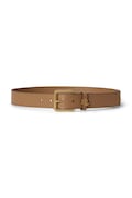 Lauren Ralph Lauren pasek damski skórzany beżowy 412968765