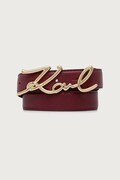 Karl Lagerfeld pasek damski skórzany K/SIGNATURE czerwony A1W33205