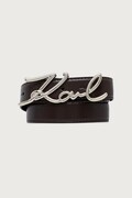 Karl Lagerfeld pasek damski skórzany K/SIGNATURE brązowy A1W33205