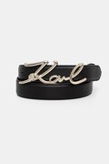 Karl Lagerfeld pasek damski skórzany K/SIGNATURE czarny A1W33205