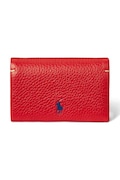Δερμάτινο πορτοφόλι Polo Ralph Lauren γυναικείο, χρώμα: κόκκινο, 427949873