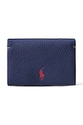 Шкіряний гаманець Polo Ralph Lauren жіночий колір синій 427949873