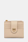 Pinko portfel skórzany damski kolor beżowy 103610 A0F1