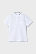 Mayoral tricou polo copii culoarea alb, neted, 3102