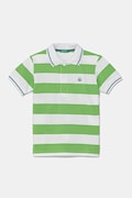 Дитяче бавовняне поло United Colors of Benetton колір зелений візерунок 39QAG300V
