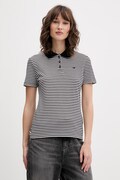 Tommy Jeans polo damskie bawełniane z elastanem czarne DW0DW20160