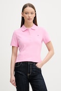 Tommy Hilfiger polo damskie z bawełną różowe WW0WW43225