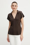 Liu Jo tricou polo culoarea maro, TA5183 J4883