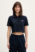 Tommy Jeans polo damskie bawełniane z elastanem granatowe DW0DW21363
