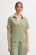 Plátěné polo tričko United Colors of Benetton dámské, zelená barva, 37UJD300Y