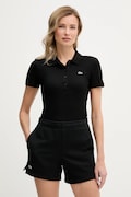 Lacoste polo de bumbac culoarea negru, DF5377