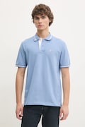 Tommy Jeans polo bawełniane kolor niebieski gładki DM0DM20745