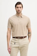 Bavlněné polo tričko Paul&Shark béžová barva, 25411205