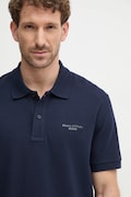 Marc O'Polo polo de bumbac culoarea albastru marin, neted, 5000005925