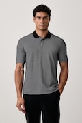 Armani Exchange polo pentru bărbați din bumbac cu elastan negru XM000736 AF10819