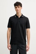 Bavlněné polo tričko Armani Exchange černá barva, s potiskem, XM000466 AF10337