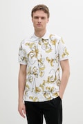 Versace Jeans Couture polo bawełniane męski kolor biały wzorzysty 78GAG6S0 JS460