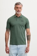 EA7 Emporio Armani polo męskie bawełniane z elastanem zielone PJVUZ.8NPF16