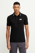 EA7 Emporio Armani polo męski kolor czarny z nadrukiem PJVUZ.8NPF16