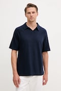 United Colors of Benetton polo din in culoarea bleumarin, uni, 3UTFU302A
