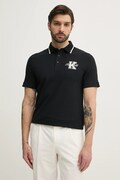 Karl Lagerfeld polo męski kolor czarny z aplikacją 552221.745015