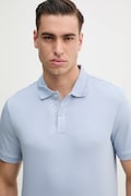 Calvin Klein polo bawełniane kolor niebieski gładki K10K114135