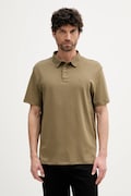 Calvin Klein polo de bumbac culoarea verde, uni, LV04LB276G