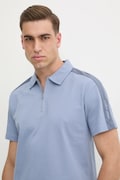 Calvin Klein Jeans polo bawełniane kolor niebieski gładki J30J327240