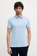 Tommy Hilfiger polo męski kolor niebieski gładki MW0MW39993