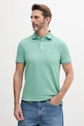 Polo tričko Tommy Hilfiger pánske, zelená farba, jednofarebné, MW0MW39993