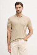 Tommy Hilfiger polo bawełniane męski kolor beżowy gładki MW0MW39994