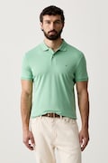 Tommy Hilfiger polo męskie bawełniane zielone MW0MW39994